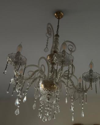 splendido lampadario in cristallo 