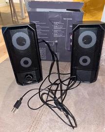 Altoparlanti PC multicolor 2x 5W rms