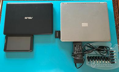 2 Pc+Mini-Ipad non funzionanti+Alimentazione nuovo
