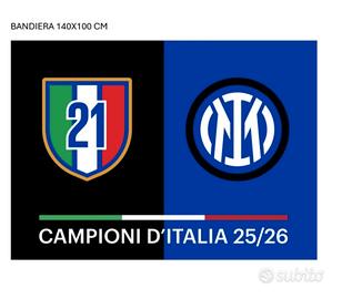 bandiera Inter campioni d'Italia 2025/26