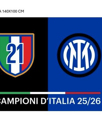 bandiera Inter campioni d'Italia 2025/26