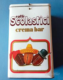 Scatola in latta Caffè Scolastici anni '80 vintage