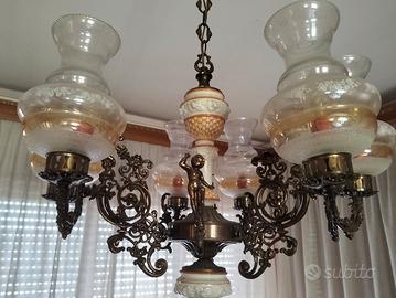 Lampadario classico vintage signorile Capodimonte 