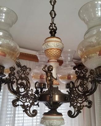 Lampadario classico vintage signorile Capodimonte 