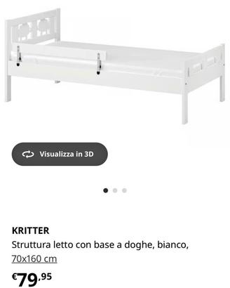 2 letti singoli bambini ikea kritten