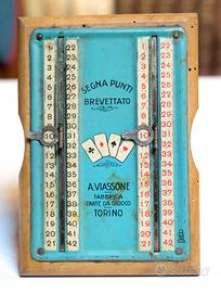 Segna punti e mazzo carte anni 30
