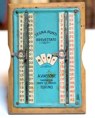 Segna punti e mazzo carte anni 30