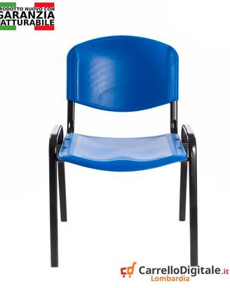 Sedia per sala d'attesa in Plastica BLU
