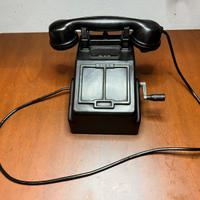 Telefono manovella bachelite chiamata vvf anni 60