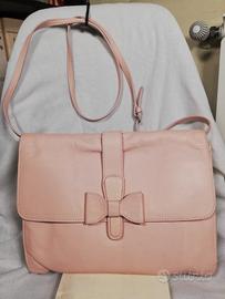 Borsa in pelle colore rosa cipria