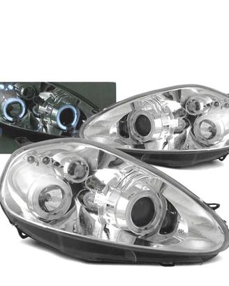 FARI OCCHI ANGEL FIAT GRANDE PUNTO 05-08 CROMATI