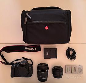 Fotocamera Canon 700D + Obbiettivi + Kit