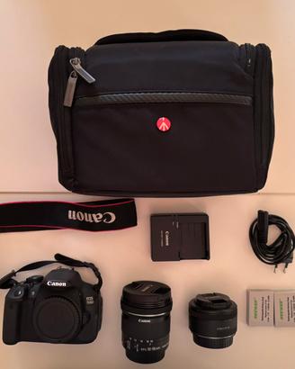 Fotocamera Canon 700D + Obbiettivi + Kit