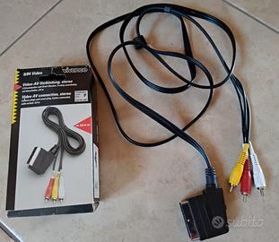 Cavo adattatore SCART RCA con selettore in-out 2mt