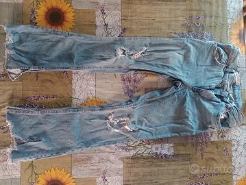 Jeans Zara Strappati Taglia 13-14 Anni – Donna/Tee