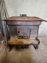antica stufa in ghisa