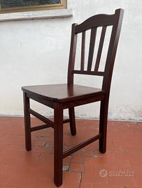 Set 4 sedie legno stile rustico