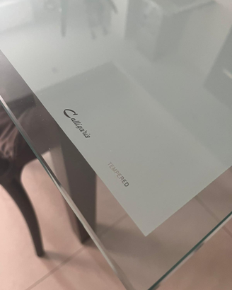 Tavolo allungabile in cristallo Calligaris