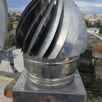 comignolo sfera alettata inox