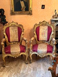 Antiche poltrone fine del 1700