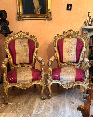 Antiche poltrone fine del 1700