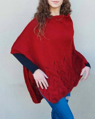 Poncho donna in lana merinos / mantella in lana