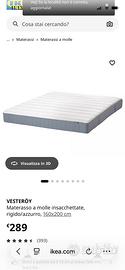 Materasso IKea Vesteroy a molle