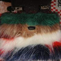 Borsa a Bauletto,Pelosa,pelliccia ecolo