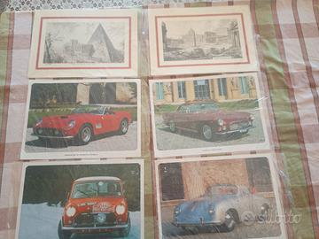 stampe con auto d'epoca e Roma antica 