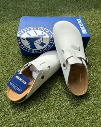 Ciabatte sandali scarpe BIRKENSTO pelle bianca