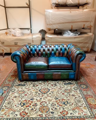 Nuovo divano chesterfield patchwork harlequin 