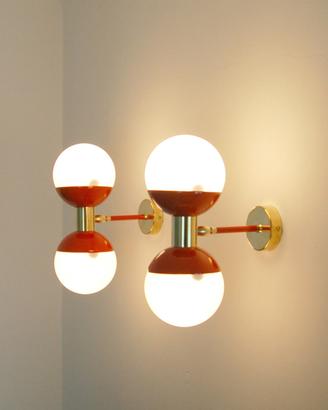 Coppia Applique DOPPIA SFERA - Stilnovo Style RED