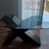 tavolo ovale di vetro