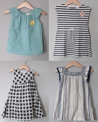 Set di 4 vestitini bimba 18-36 mesi