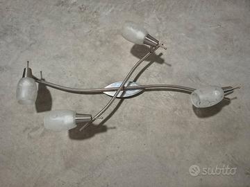 Lampadario 4 faretti orientabili