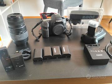 6d con 70-300mm sigma + microfono rode + accessori