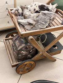 Carrello portavivande teak
