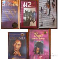 Vhs musicali prince u2 bob marley etc
