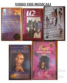 Vhs musicali prince u2 bob marley etc