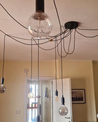 Lampada a dieci bracci a sospensione a ragno