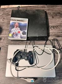 PlayStation 3 con un controller e fifa 18 