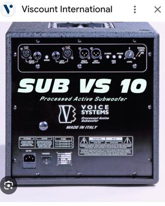 subwoofer voice sistem viscount