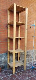 scaffale a colonna in legno 