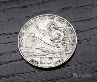 ARGENTO _ 5 lire 1933 - 1934 VATICANO