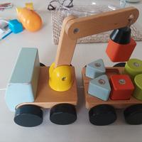 camion legno con calamita