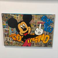 Quadro topolino pop art fatto a mano