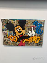 Quadro topolino pop art fatto a mano