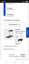 Tapis Roulant Pieghevole Domyos Run 100-