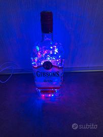 Bottiglia decorativa Gibson's London Dry Gin luci