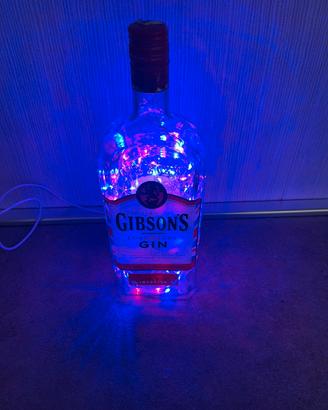 Bottiglia decorativa Gibson's London Dry Gin luci
